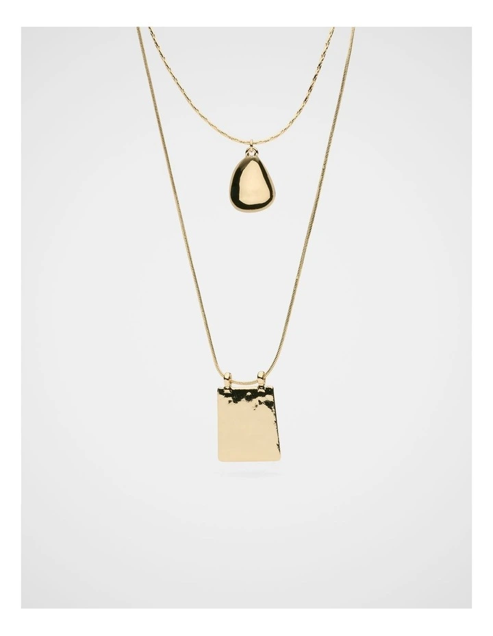 Square Pendant Necklace Set image 1