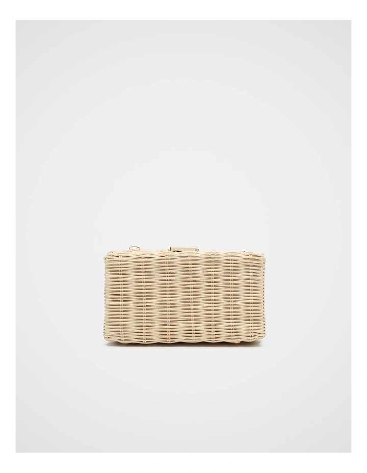 Rattan Box Clutch in Natural image 1