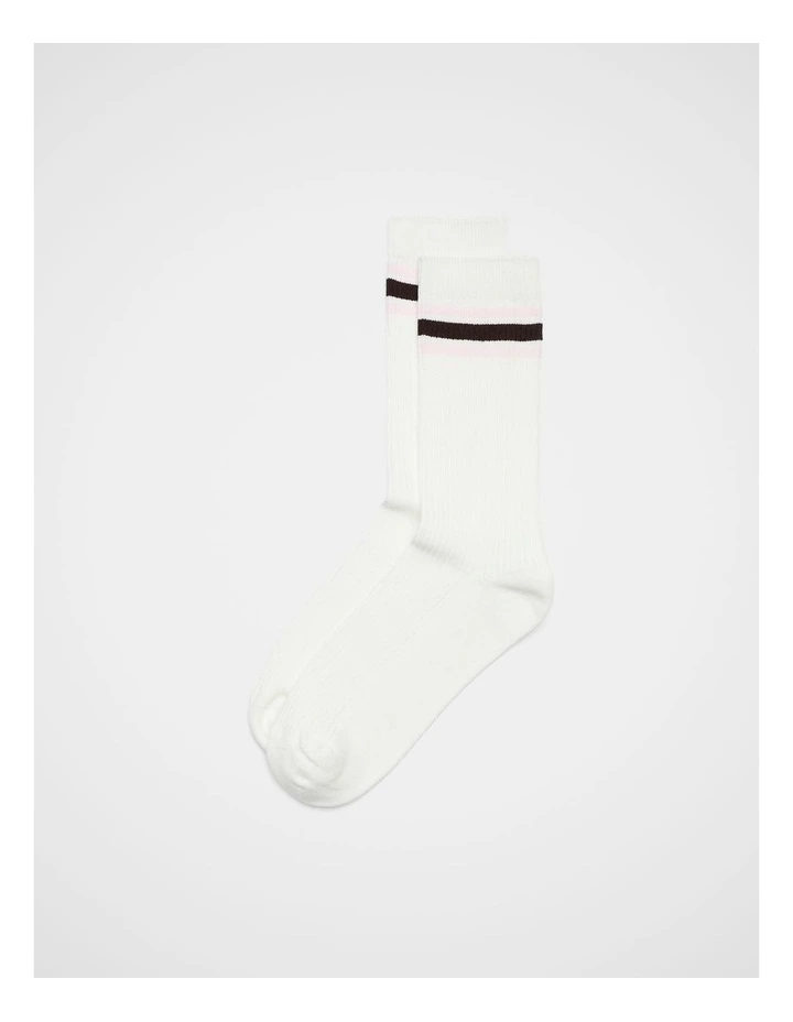 Sports Stripe Crew Sock image 1