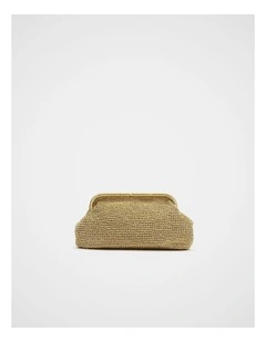Woven Clutch in Gold