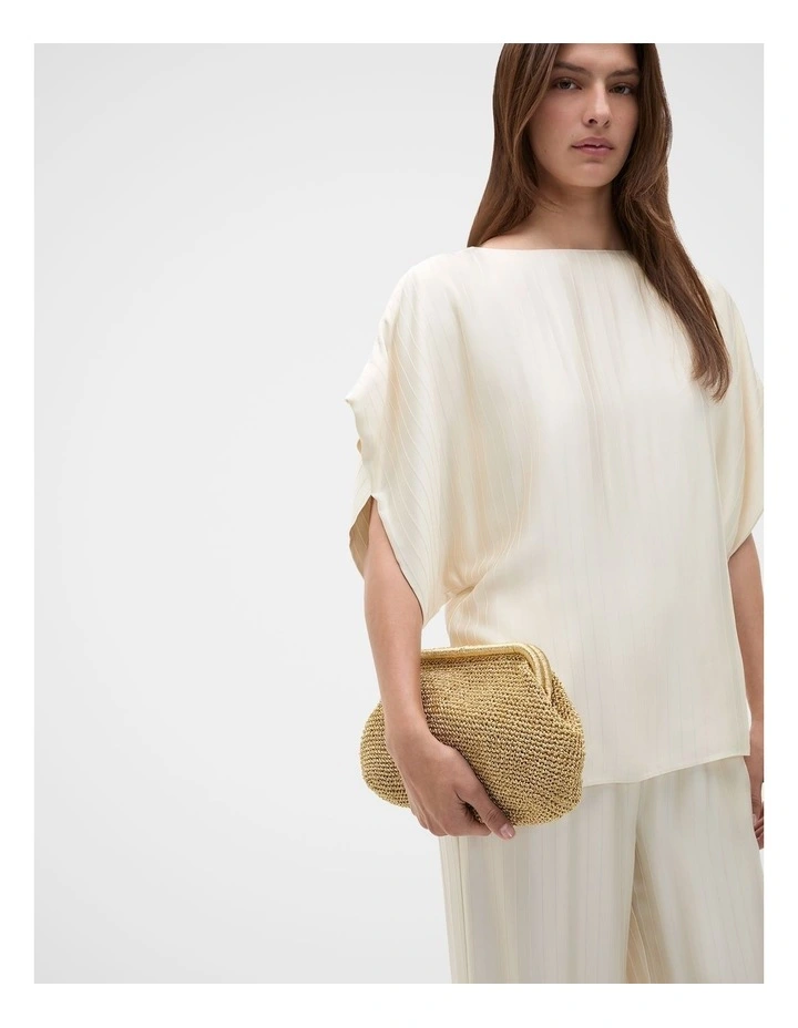 Woven Clutch in Gold image 2