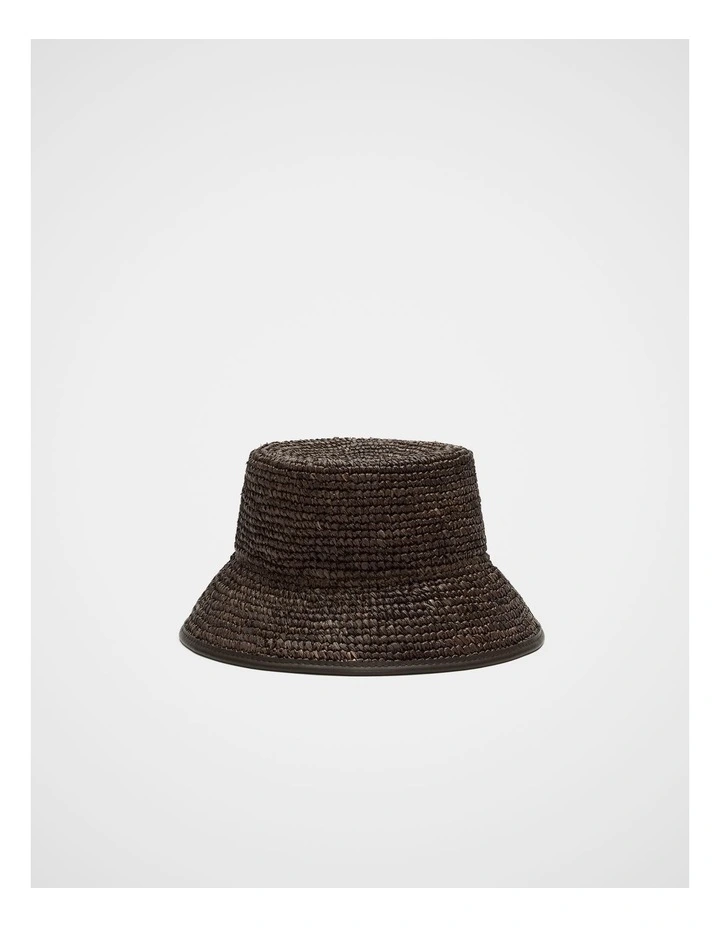 Trim Detail Raffia Bucket Hat image 1