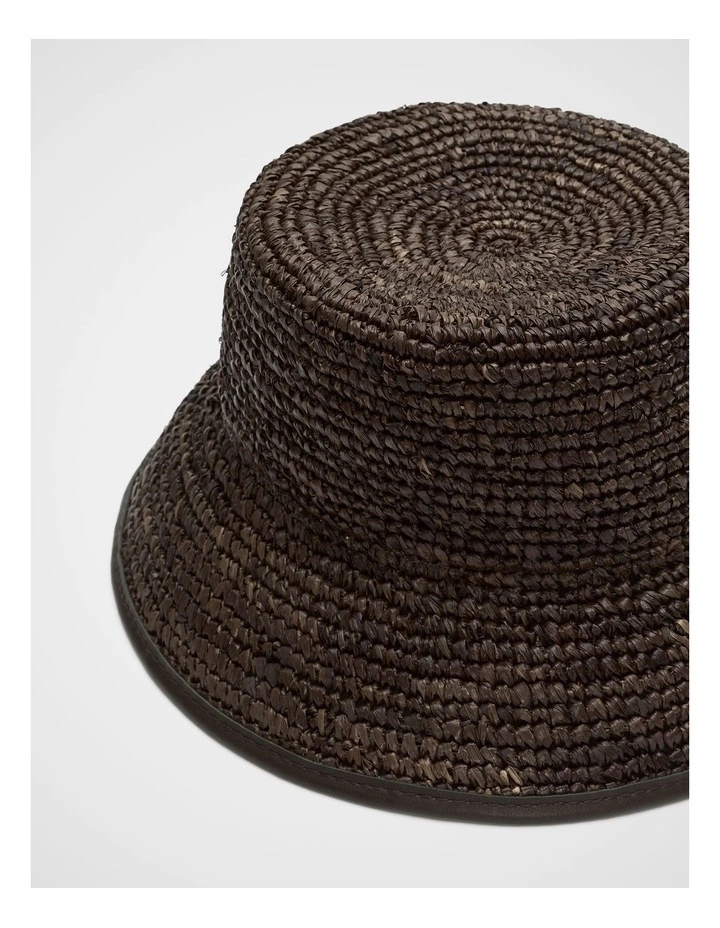 Trim Detail Raffia Bucket Hat image 3