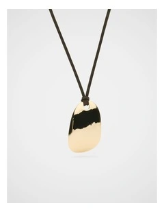 Adjustable Pebble Pendant Necklace