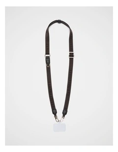 Seed Logo Phone Strap in Dark Espresso