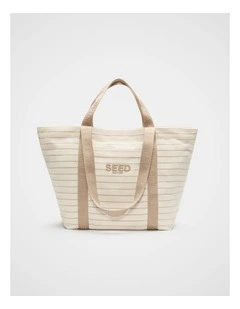 Seed Overnight Bag in Warm Sand Stripe