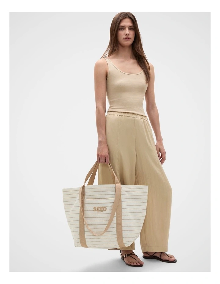 Seed Overnight Bag in Warm Sand Stripe image 2