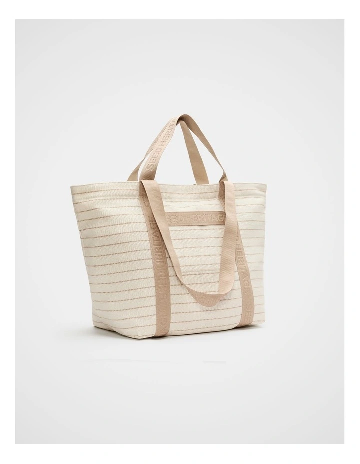 Seed Overnight Bag in Warm Sand Stripe image 3
