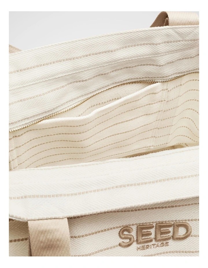 Seed Overnight Bag in Warm Sand Stripe image 4