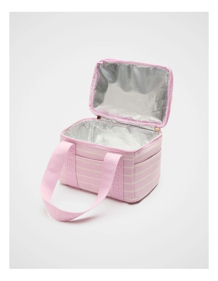 Seed Mini Cooler Bag in Petal Pink Stripe image 3