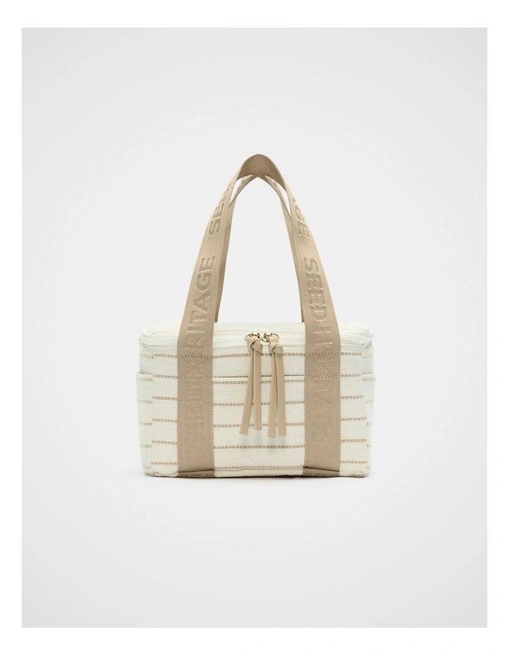 Seed Mini Cooler Bag in Warm Sand Stripe image 1