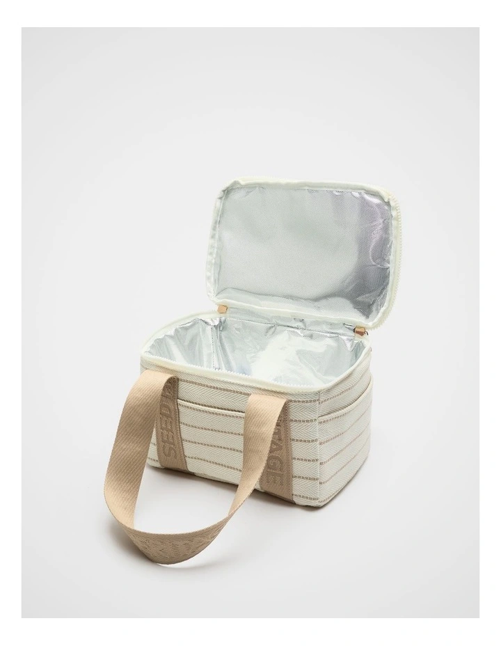 Seed Mini Cooler Bag in Warm Sand Stripe image 3