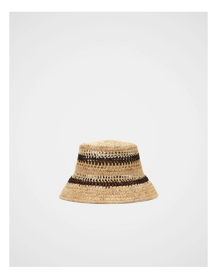 Multi Raffia Bucket Hat image 1