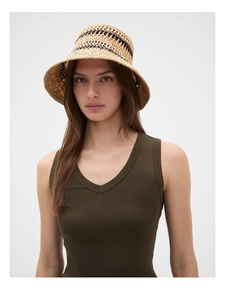 Multi Raffia Bucket Hat image 2
