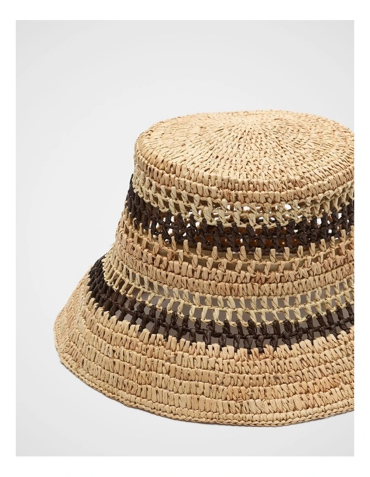 Multi Raffia Bucket Hat image 3