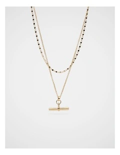 T Bar Pendant Necklace Set