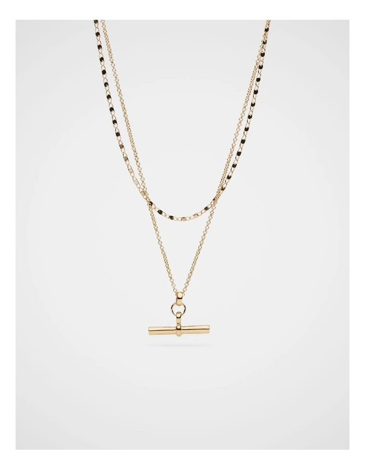 T Bar Pendant Necklace Set image 1