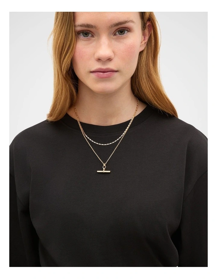 T Bar Pendant Necklace Set image 2