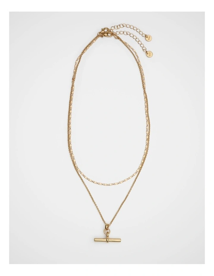 T Bar Pendant Necklace Set image 3