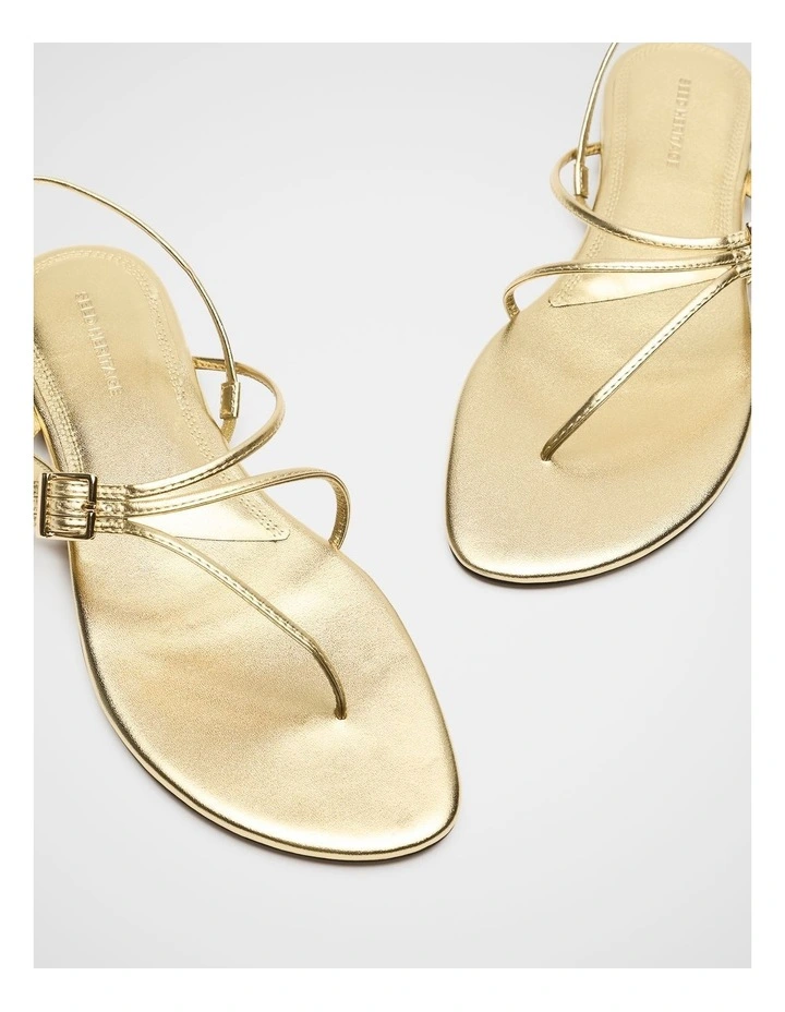 Tilly Fine Strap Sandal in Gold image 3