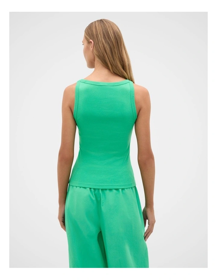 Australian Cotton Scoop Neck Tank in Palm Green image 4