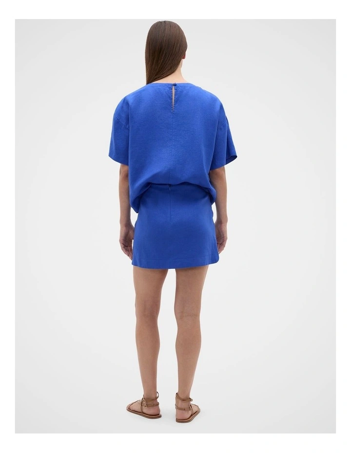 Core Linen Curve Hem Mini Skirt image 4