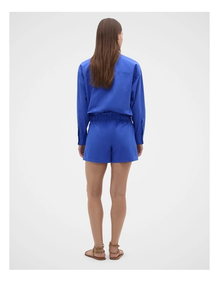 Cotton Garment Dyed Short in Sapphire Blue image 3