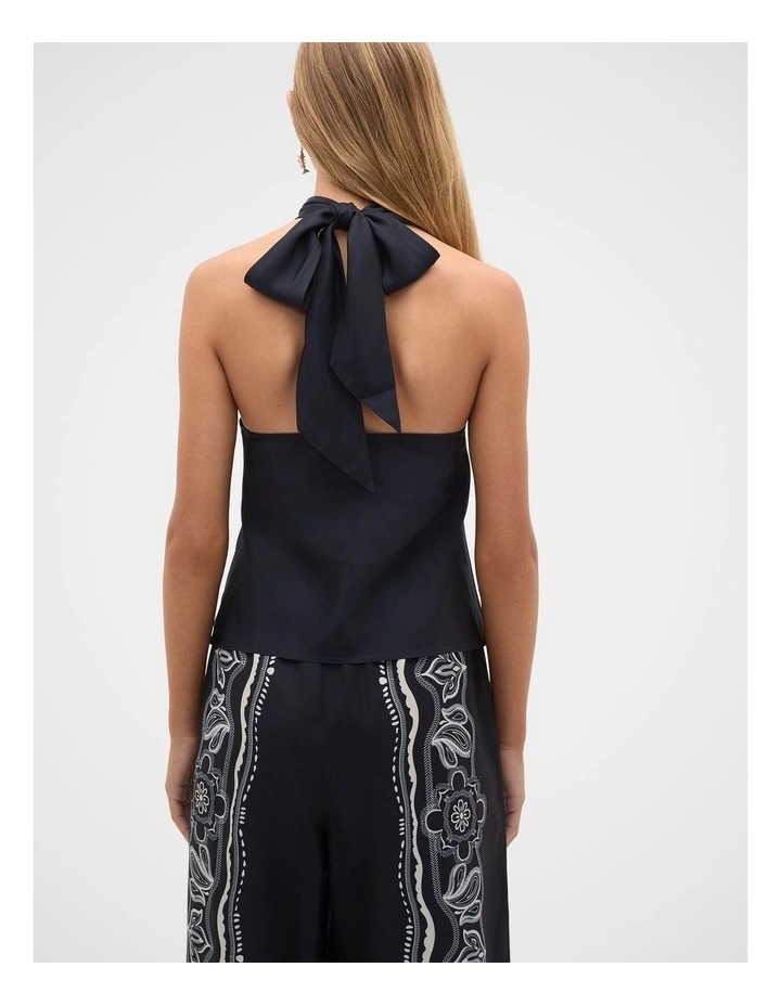 Scarf Print Halter in Scarf Print image 4