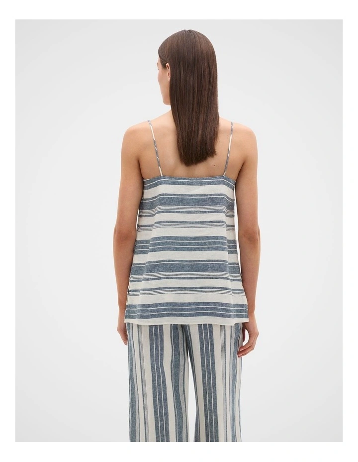 Linen Striped Longline Cami in image 4