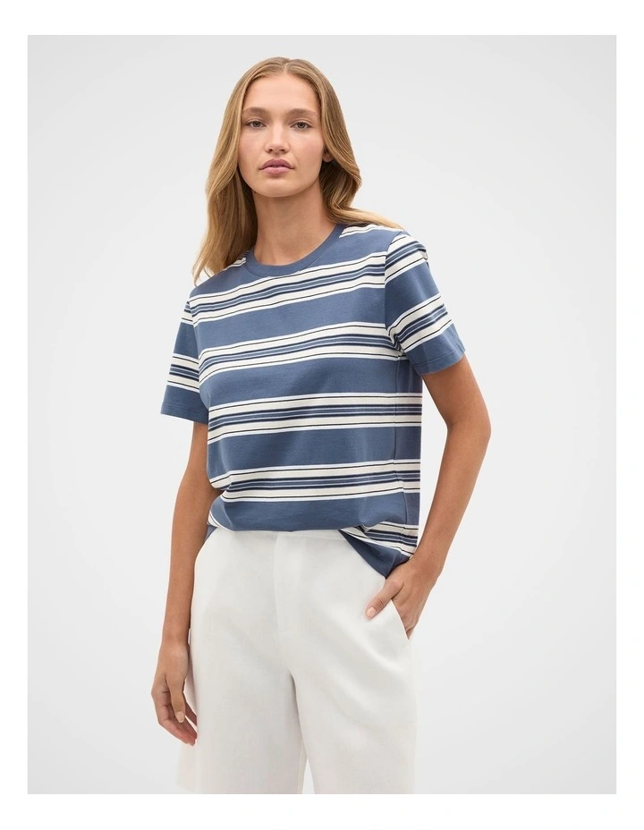 Variegated Stripe Tee in image 4