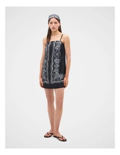 Scarf Print Mini Dress in Scarf Print