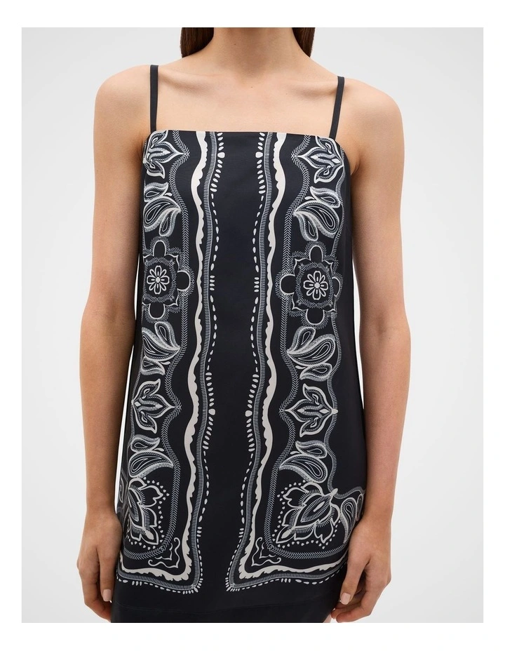 Scarf Print Mini Dress in Scarf Print image 2