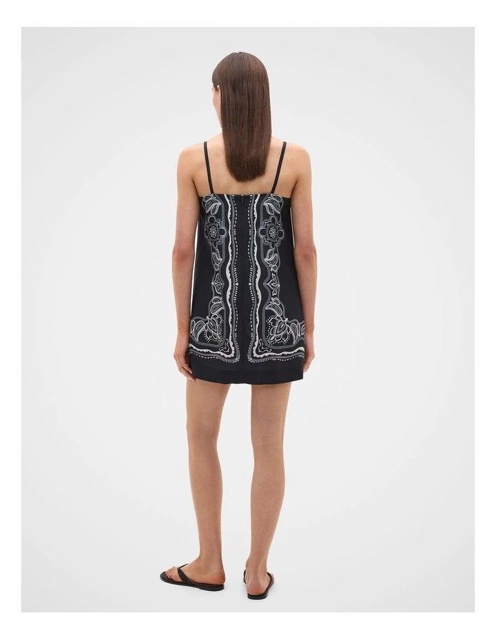 Scarf Print Mini Dress in Scarf Print image 3