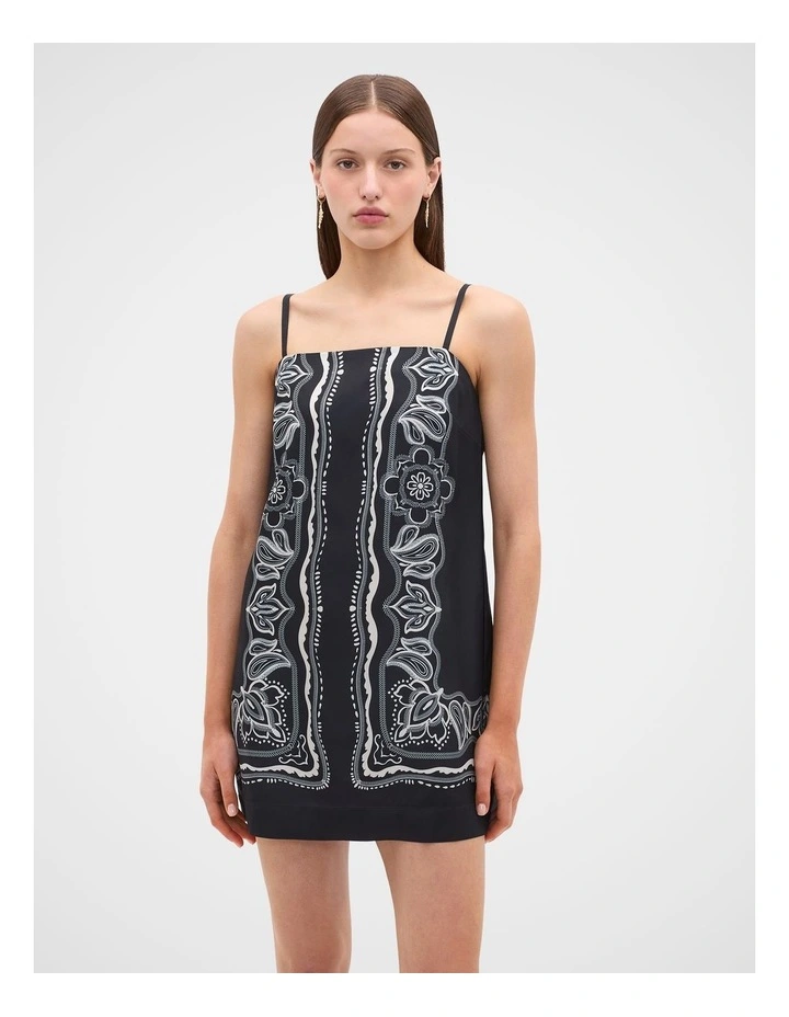 Scarf Print Mini Dress in Scarf Print image 4