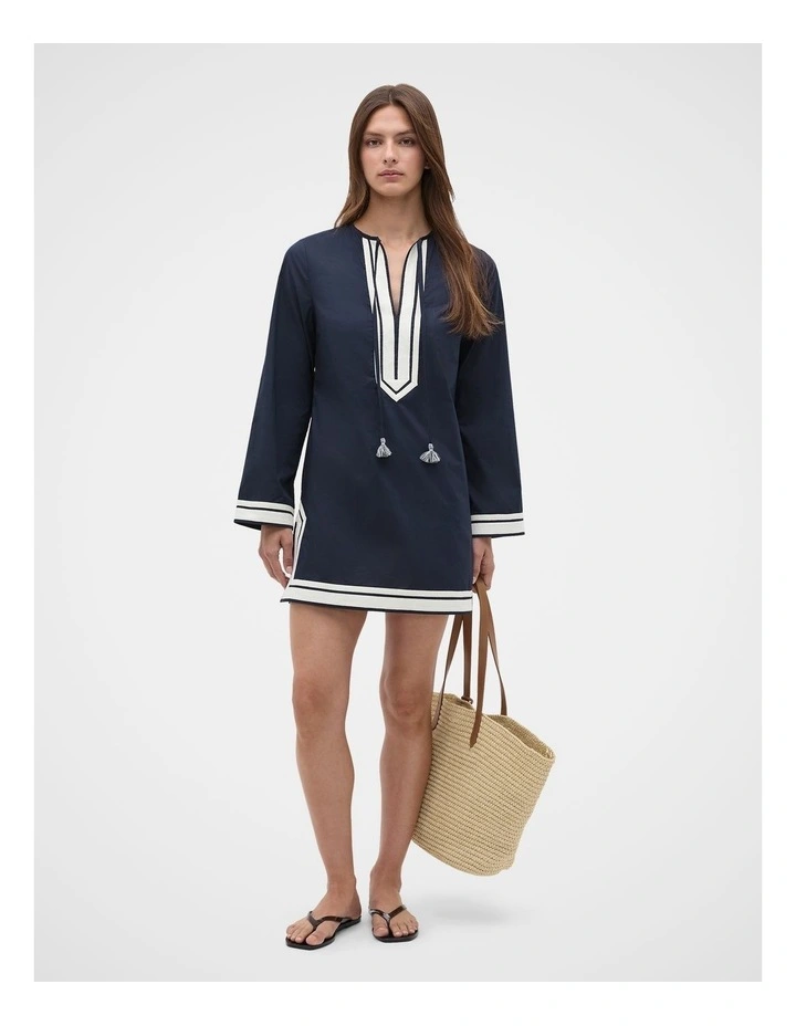 Tassel Mini Cover Up in Twilight Blue image 1
