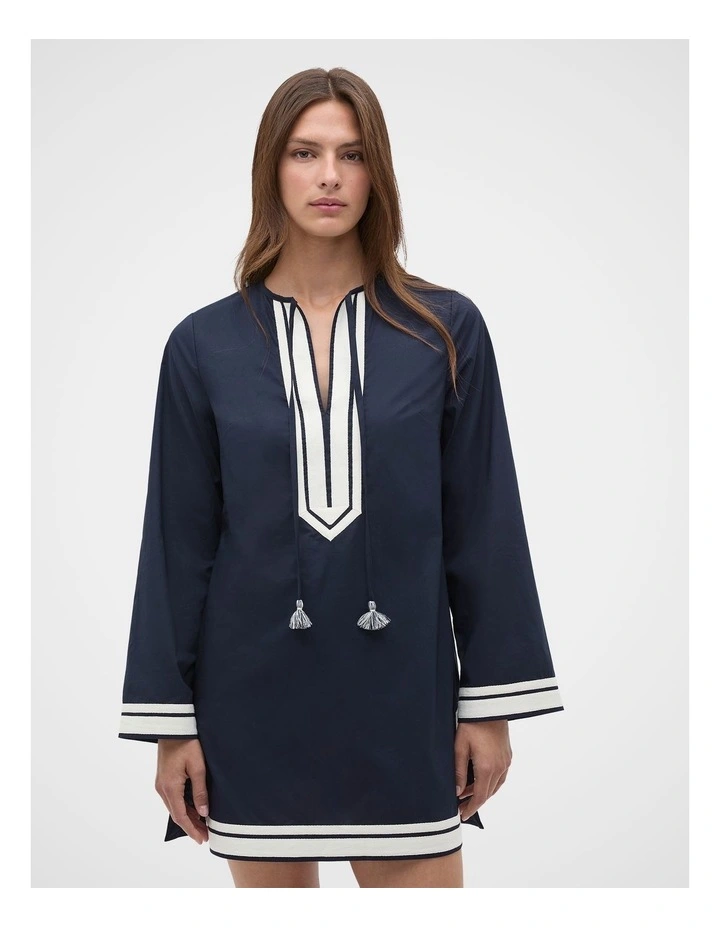 Tassel Mini Cover Up in Twilight Blue image 2
