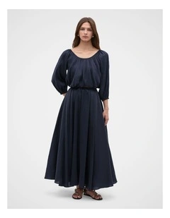 Fluid Luxe Skirt in Twilight Blue