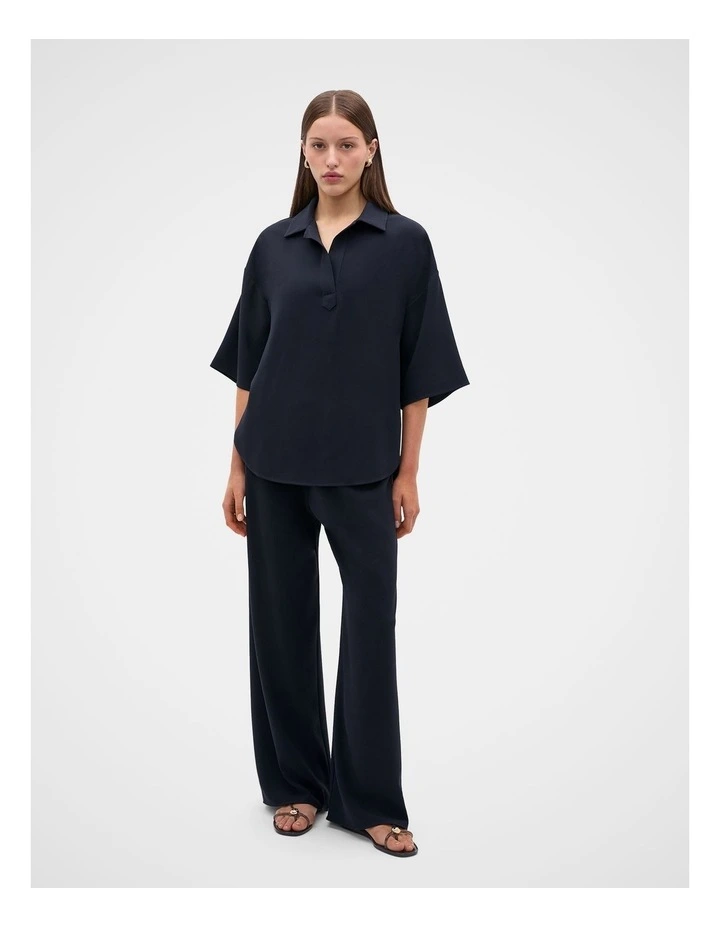 Woven Crepe Pant in Twilight Blue image 1