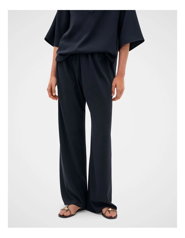 Woven Crepe Pant in Twilight Blue image 2