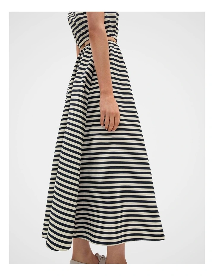 Stripe Full Skirt in Twilight Blue Stripe image 2