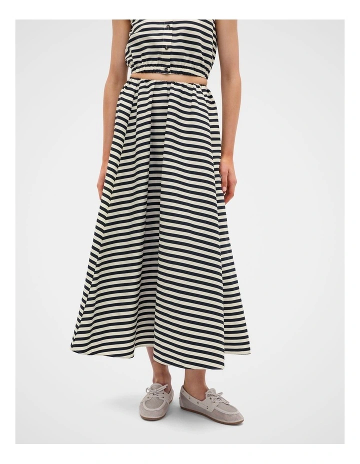 Stripe Full Skirt in Twilight Blue Stripe image 4