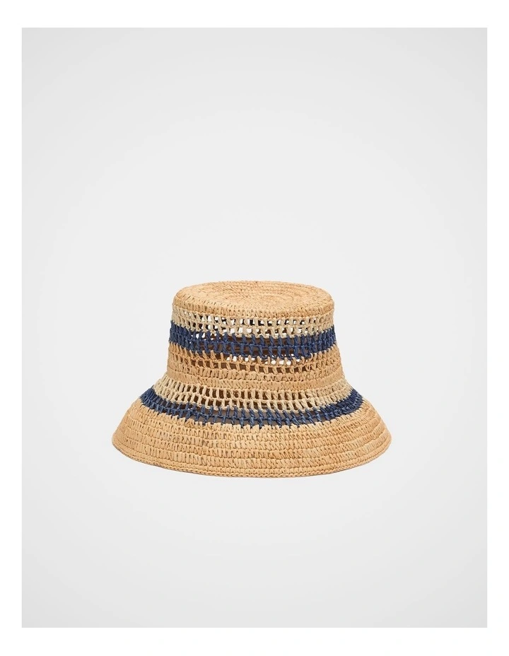 Multi Raffia Bucket Hat image 1