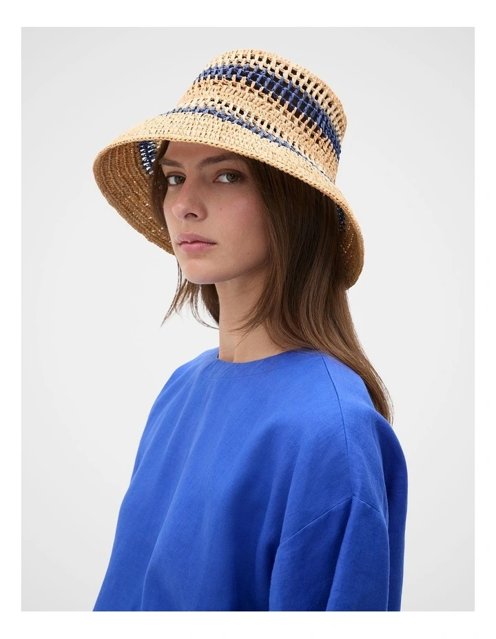 Multi Raffia Bucket Hat image 2