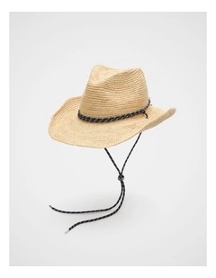 Rope Detail Cowboy Hat in Twilight Blue