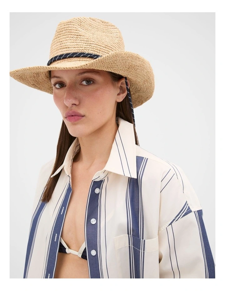 Rope Detail Cowboy Hat in Twilight Blue image 2