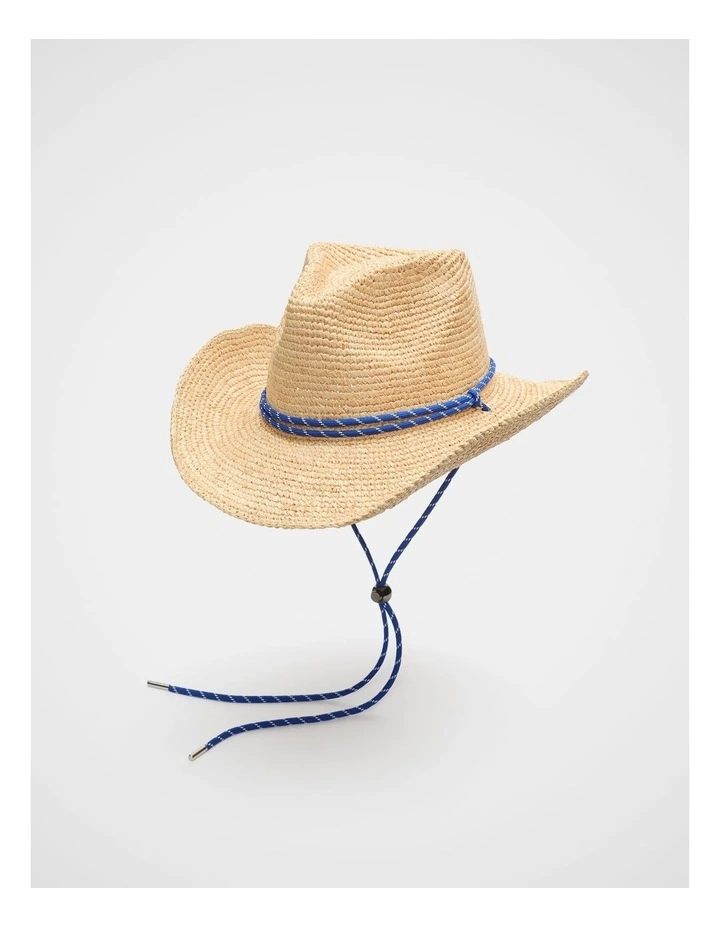 Rope Detail Cowboy Hat in Sapphire Blue image 1