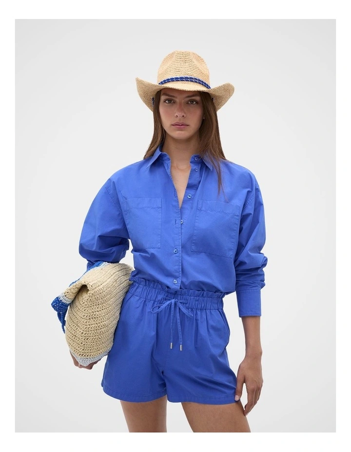 Rope Detail Cowboy Hat in Sapphire Blue image 2