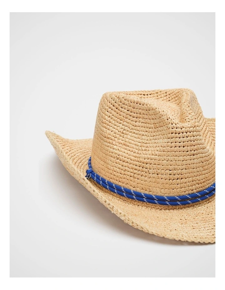 Rope Detail Cowboy Hat in Sapphire Blue image 3