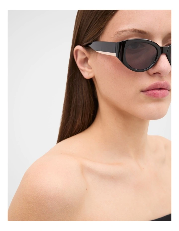 Katie Cateye Sunglasses in Black image 2