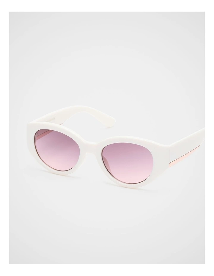 Katie Cateye Sunglasses in Cream image 3